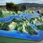 A restored historic topographical map of Otago Peninsula  was unveiled by Dunedin Mayor Dave Cull...