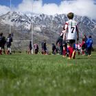 A snapshot below the Remarkables of last year's junior rugby tournament in Queenstown. Photo by...