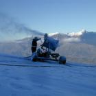 A snowgun in action on Coronet Peak.