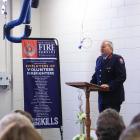 New Zealand Fire Service National Commander Paul Baxter speaks at the official opening of the...