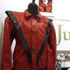 A 'Thriller' jacket that belonged to Michael Jackson is shown at Julien's Auctions in Beverly...
