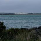 A view across South Port's main shipping channel toward Tiwai Point and the aluminium smelter....