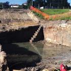 A water reservoir carved out of sandstone in the Lookout Point Reserve is thought to predate 1900...