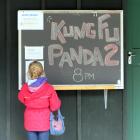 Abby Dowling (8), of Ashley, near Christchurch, checks out the noticeboard. Photo by Peter McIntosh.