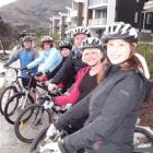 About to go on a tour of the Qtown cycle trail are (front to back) Prime Minister's Office...