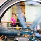 Accompanied by Dunedin Gasworks Museum secretary Bill Cowan, Prime Minister Helen Clark looks...