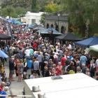 The crowd at the 12th annual Clyde Wine and Food Harvest Festival yesterday. Photo by Sarah Marquet.