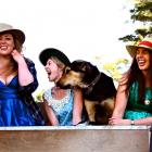 Actresses (from left) Emma Newborn and Amelia Guild with singer-songwriter Mel Parsons unite for...