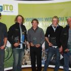 AgITO award winners Thomas Humphries (New to Farming), Shane Bichan (Outstanding Junior Trainee,...
