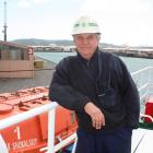 Akademik Shokalskiy bosun Sergey Bityutskiy on deck after the  ship's arrival at Bluff yesterday....