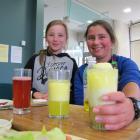 Alannah Kys (left, 10), of Alexandra, and Brooklyn St Clair-Newman (12), of Omakau, put the...