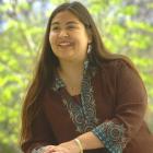 Alaskan native and Fulbright scholar Malia Villegas relaxes before her talk at the University of...