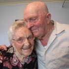Alison and Jim Phillips celebrate their 65th wedding anniversary in Oamaru yesterday. Photo by...