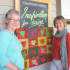Alison Naylor (left) and Robyn Bitcheno show off one of Ms Naylor's textile creations. Photo by...
