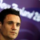 All Black first five Dan Carter, who has had surgery to repair a torn tendon in his groin. Photo...