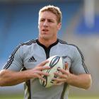 All Black lock Brad Thorn trains at the captain's run at Carisbrook yesterday. Photo by Getty...