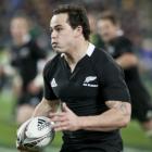 All Black winger Zac Guildford heads for the try line against the Springboks during a Tri Nations...