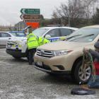All vehicles,  including police 4WD patrol cars, had to have chains fitted before heading up the...