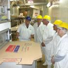 Alliance Group's Pukeuri meat processing plant beef boning room supervisor Greg Smith (left)...