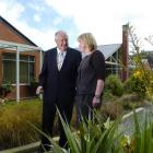 Allied Press Ltd chairman and managing director Julian Smith and Otago Community Hospice chief...