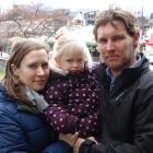 Allied Press Queenstown reporter Paul Taylor, wife Jade and daughter Eva (1)  are struggling to...