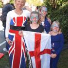 Among the crowd outside Amisfield Winery are (from left) Linzi Thomas and daughter Meg (10),...