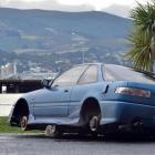 An abandoned car in Bayfield, Dunedin.