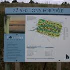 An advertisement for the proposed Forrester Heights subdivision. Photo by David Bruce.