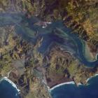 An aerial picture of the lower Otago harbour. Photo from NASA.