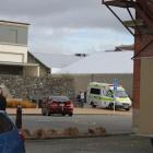 An ambulance stands by to deal with children who fainted at Invercargill's Civic Theatre...
