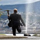 An 'angry ratepayer' destroys his recently installed water meter. Or so yesterday's caption said....
