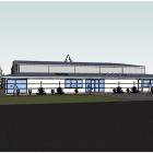 An artist's image of the planned Wanaka Primary School hall.
