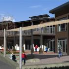 An artist's impression of the $1.25 million block of six classrooms and library space to be built...