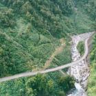 An artist's impression of the new bridge and rerouted highway. Image by NZTA.