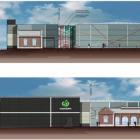 An artist's impression of the proposed Countdown supermarket from the south and west. Graphic...