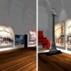An artist's impression of the proposed wall screening photographic images from 1870s Dunedin....