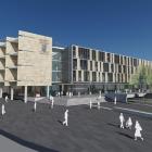 An artist's impression of the University of Otago's building at the Forsyth Barr stadium. The...