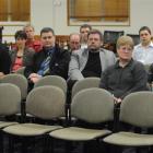 An attentive 20 people listen at a joint Dunedin City Council-Otago Regional Council candidates...