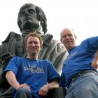 An earlier hurdle for writer Mike Riddell (right), was taking the play Jerusalem Jerusalem, with...