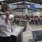 Andrew Speirs, of Turners Auctions, sells fraudster Michael Swann's Chevrolet Impala on Saturday...