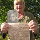 Anna Skeet, of Alexandra, with a photo taken of her shortly after the war and some of the food...