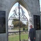 Rotary Club of Waitaki president Graham Clark in front of the new plaques at the Garden of...