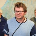 Aramoana Conservation Trust chairman Bradley Curnow (front) turned up at the Department of...
