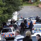 Armed police target a Garfield Ave, Dunedin, house on Saturday after concerns for the safety of a...