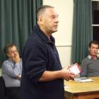 Arrowtown by-election contender Howard Scott, of Dunedin, makes a point during a candidates...