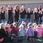 Arrowtown School's kapa haka group performs at the official opening of the Arrowtown Early...