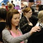 Ashleigh Grant peruses the racks at Glassons during iD Dunedin Fashion Week's starlight shopping...