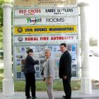 Association members Carol Scott (left) and Sue Berry, and Tourism Waitaki manager Glenn Ormsby...