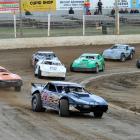 Auckland driver Scott Lansdowne leads the way in  the first heat of South Island Speedweek at...
