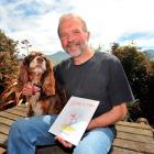 Author David Elliot at home in Port Chalmers with Henry's Map and his dog Molly yesterday. Photo...
